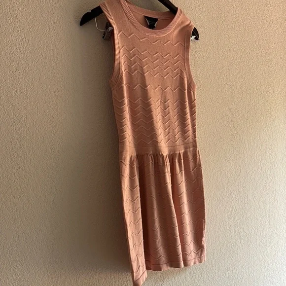 Romeo & Juliet Couture Pink Ribbed Sheath Mini Dress - Picture 3 of 5